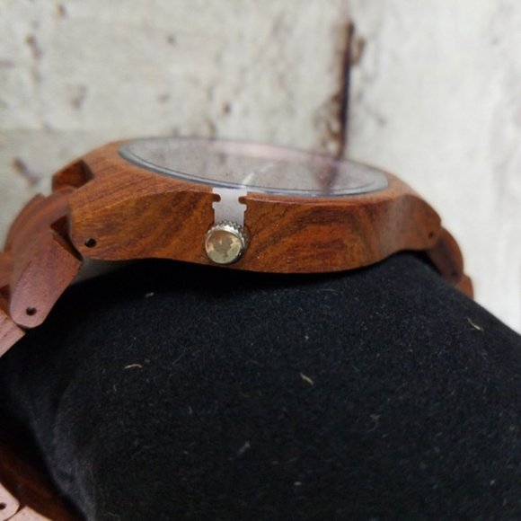 Rhode Island Red Wood Watch White Rooster Groom Father Gift Wedding Classic New - Picture 5 of 7